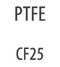 PTFE CF25 (policzterofluoroetylen z 25% zawartością włókna węglowego)